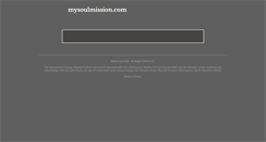 Desktop Screenshot of mysoulmission.com